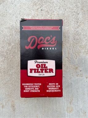 Doc's Diesel Premium Oil Filter Model D6128 Ford Super Duty 6.7L Powerstroke